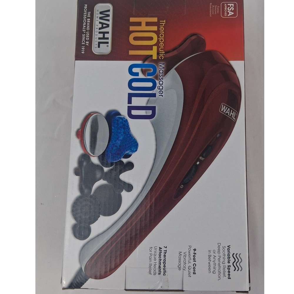 Wahl Hot NEW IN‎ BOX Cold Massager 7 Attachments Heat Cold Therapy Storage Case